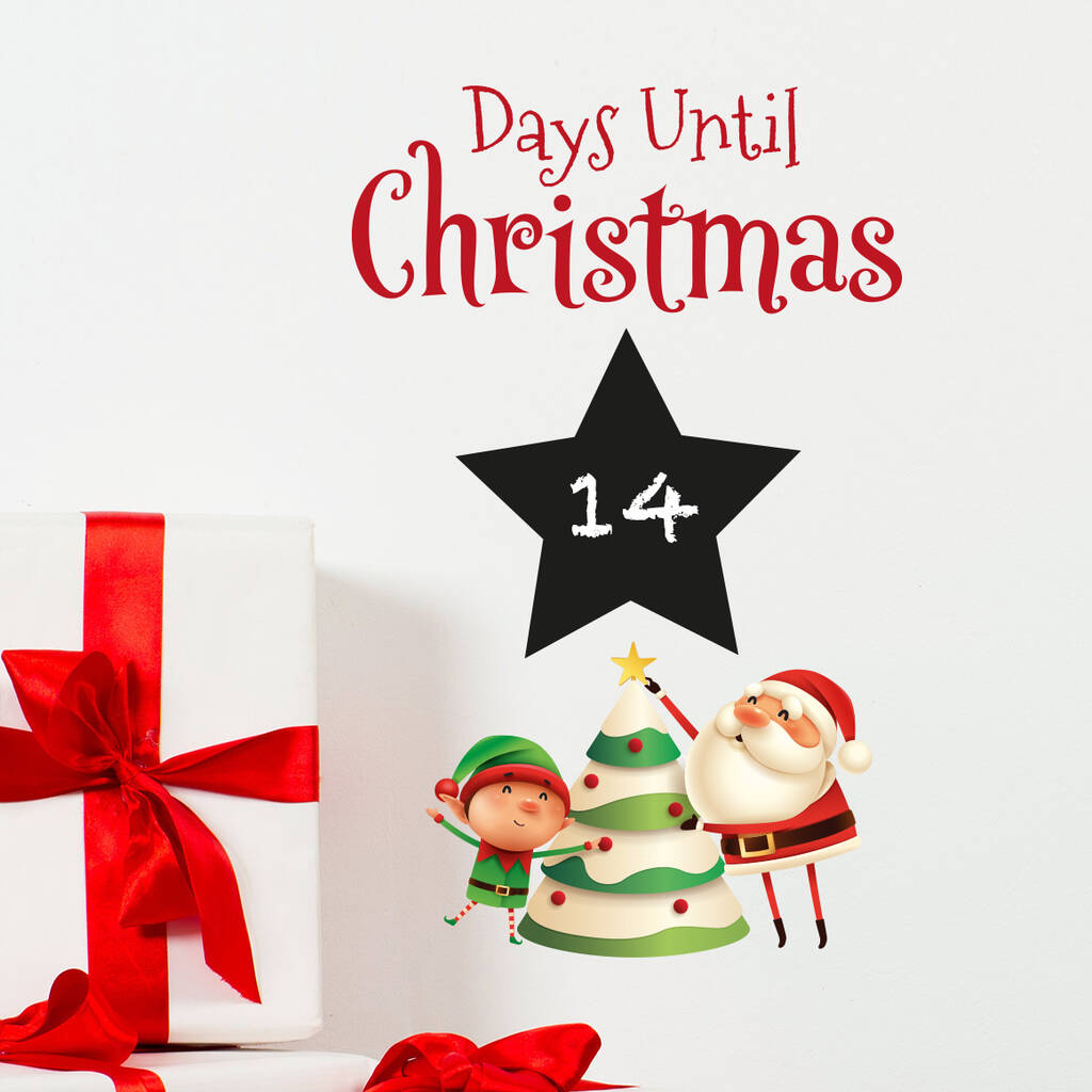 Christmas Countdown Wall Sticker By Bubblegum Balloons  notonthehighstreet.com