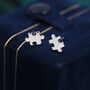 Sterling Silver Small Jigsaw Stud Earrings, thumbnail 4 of 12