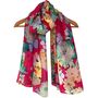 Large 'Sketched Blooms' Pure Silk Scarf, thumbnail 1 of 3