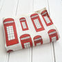 Red Telephone Box Linen T Towel, thumbnail 3 of 5