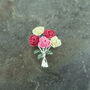 Roses Bouquet Flower Brooch, thumbnail 1 of 5