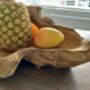 Huge Heavy 70–80cm Teak Wood Trug Bowl 6kg Fruit And Flower Holder, thumbnail 5 of 12