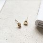 Sterling Gold Plated Skull And Heart Earrings, thumbnail 1 of 5