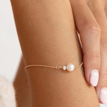 Sterling Silver Mother And Child Pearl Bracelet, 5 of 11