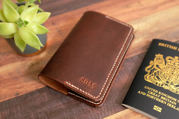 Personalised Leather Passport Cover, 7 of 8