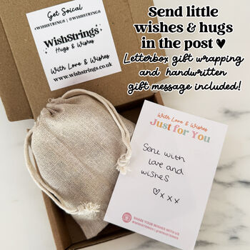 I Love You A Latte, Wish Bracelet And Pocket Hug Gift Set, 3 of 5