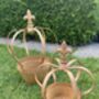 Set Of Two Crown Style Planters In Rust, thumbnail 1 of 5