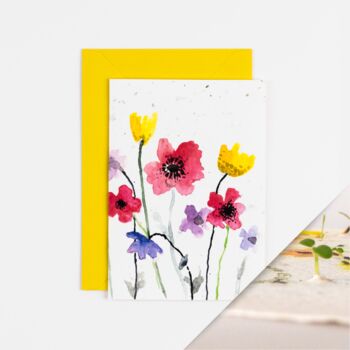 Poppy Meadow Plantable Card, 3 of 8