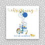 Christening Card Balloons And Gifts, thumbnail 1 of 4