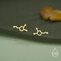Happiness Molecules Dopamine Stud Earrings In Sterling Silver, thumbnail 3 of 12