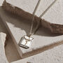 Square Bevelled Edge Kintsugi Pendant Necklace, thumbnail 1 of 6
