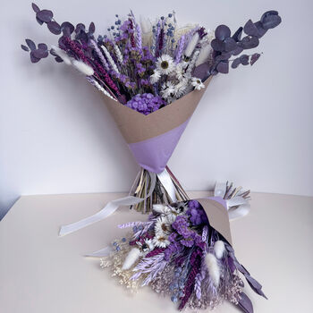 Lilac Purple Daisy Dried Flower Bouquet Gift For Her, 8 of 8