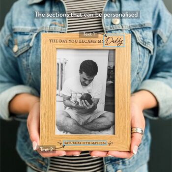 Personalised The Day You Became My Dad Photo Frame, 4 of 12