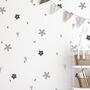 Multi Coloured Sets Of Cute Fabric Flower Wall Stickers, thumbnail 1 of 6