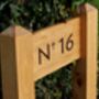 Bespoke Solid Oak Two Post Sign – Custom Font And Traditional Mortise Joinery, thumbnail 2 of 6
