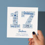 Blue Star Personalised 17th Birthday Card, thumbnail 1 of 5