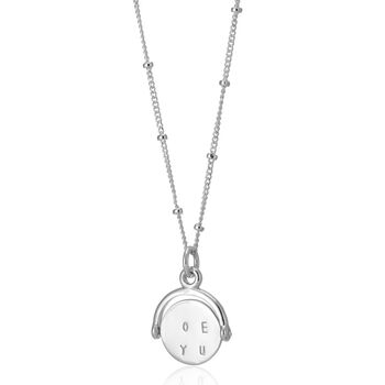 Seychelles Silver Spinning I Love You Pendant, 4 of 5
