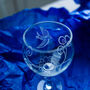 Gin Glass With Bird Engraving, thumbnail 2 of 8