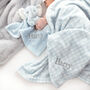 Personalised Blue Elephant Comforter And Blanket Set, thumbnail 2 of 8