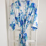 Personalised Luxury Blue Watercolour Dressing Gown, thumbnail 4 of 7