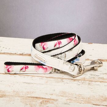 Disley Pink And Blue Floral Dog Lead, 3 of 9