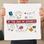 Personalised 70th Birthday Pair Of Handkerchiefs Gift, thumbnail 2 of 11