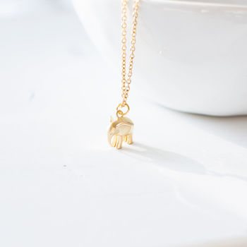 Gold Plated Elephant Necklace, 7 of 8
