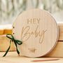 Wooden Hey Baby Shower Guest Book, thumbnail 1 of 2