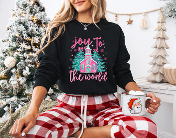 Joy To The World Colourful Christmas Jumper For Women, 2 of 7