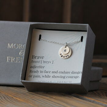Definition Of… Brave. Personalised Letter Necklace, 2 of 2