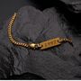 Gold Engravable 3mm Cuban Bracelet, thumbnail 4 of 11