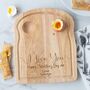 Personalised Wooden I Love You Breakfast Egg Board, thumbnail 2 of 2