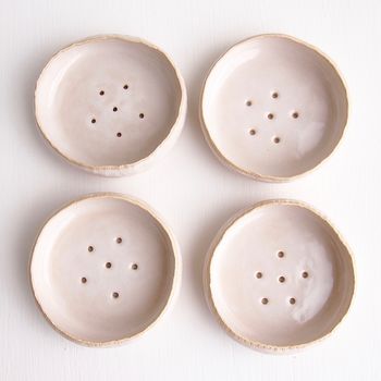 A Handmade White Pottery Soap Dish, 4 of 12