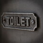 Cast Iron Toilet Door Sign, thumbnail 2 of 2
