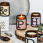 Geranium, Lemongrass And May Chang Initial Candle, thumbnail 2 of 7