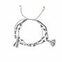Sacred Temple Sterling Silver String Bracelet Balance Of Nature, thumbnail 1 of 3