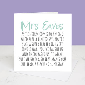 Teacher Thank You Card, 3 of 12