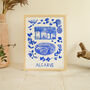 Algarve Blue Portuguese 'Azulejo' Painted Art Print, thumbnail 1 of 2