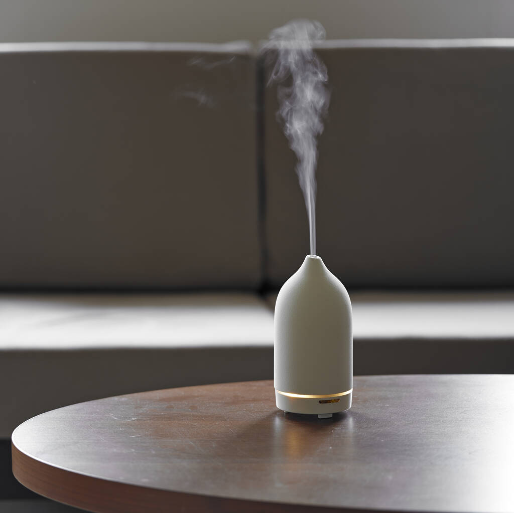 White Porcelain Essential Oil Diffuser By Lime Lace