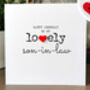 Personalised Birthday Card For Special Son In Law, Handmade Card, thumbnail 3 of 4