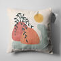 Minimalist Abstract Sun And Leaves Cushion Cover, thumbnail 4 of 5
