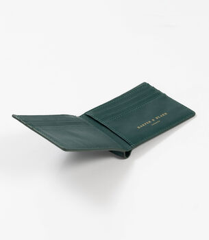 Abstract Swirl Lines Leather Wallet | Dark Green, 5 of 5