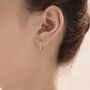 Small Mobius Hoop Earrings In Sterling Silver, thumbnail 1 of 10