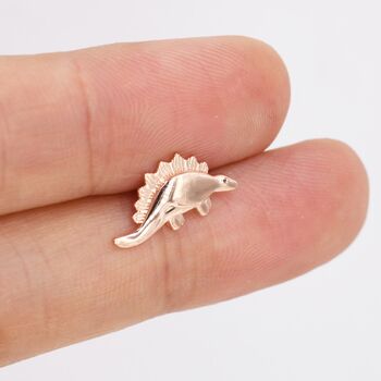 Super Cute Little Stegosaurus Dinosaur Stud Earrings, 2 of 11