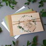 Kraft Eucalyptus Wreath Wedding Invitations Sample, thumbnail 1 of 9