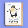 Personalised Hip Hopper Penguin Birthday Card, thumbnail 1 of 2