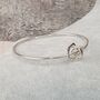 Sterling Silver Bangle With Geometric Charms, thumbnail 4 of 10