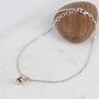 Rose Gold Charm And Solid Silver Anklet, thumbnail 1 of 5
