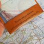 Personalised Leather Passport Holder With World Map, thumbnail 2 of 12