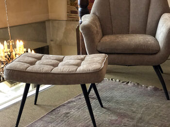 Bourne Chenille Grey Cocktail Chair, 7 of 7